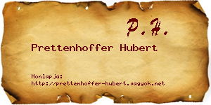 Prettenhoffer Hubert névjegykártya